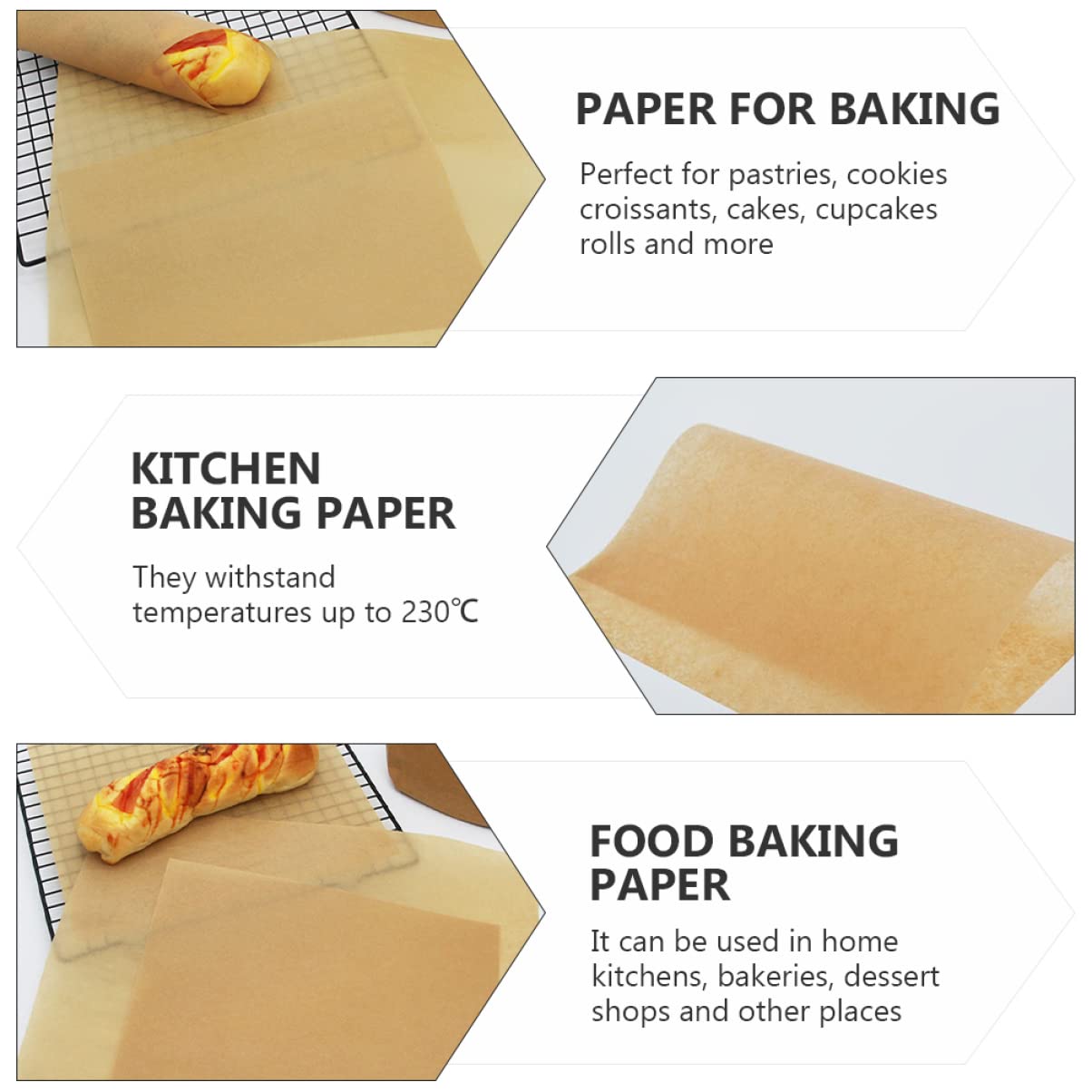 ABOOFAN 100pièces Papier Sulfurisé Feuilles Prédécoupées Antiadhésif Pour Cuisson Alimentaire Résistant Aux Hautes Températures Jusqu Pour Plaques De Cuisson Et Accessoires De Cuisine
