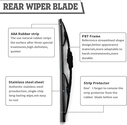 Vista 111 de Juego de tuercas de repuesto para limpiaparabrisas trasero para Jaguar F-PACE 2017-2022, conjunto de accesorios de cubierta del limpiaparabrisas