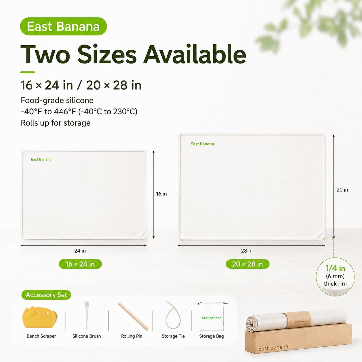 Silicone Dough Kneading Mat, Non Slip Dough Rolling Mat with Embossed Measurements, Beige (19.7 x 27.6 in (50 x 70 cm))