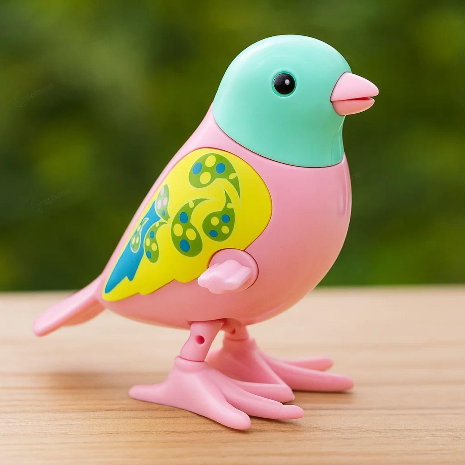 GRAPHENE Colorful Sparrow Key Operated Jumping Wind up Interactive Walking Educational Toys for Baby & Kids- Jumping, Moving Toy Rotating Head Key Non Battery Operated (Pack of 1)