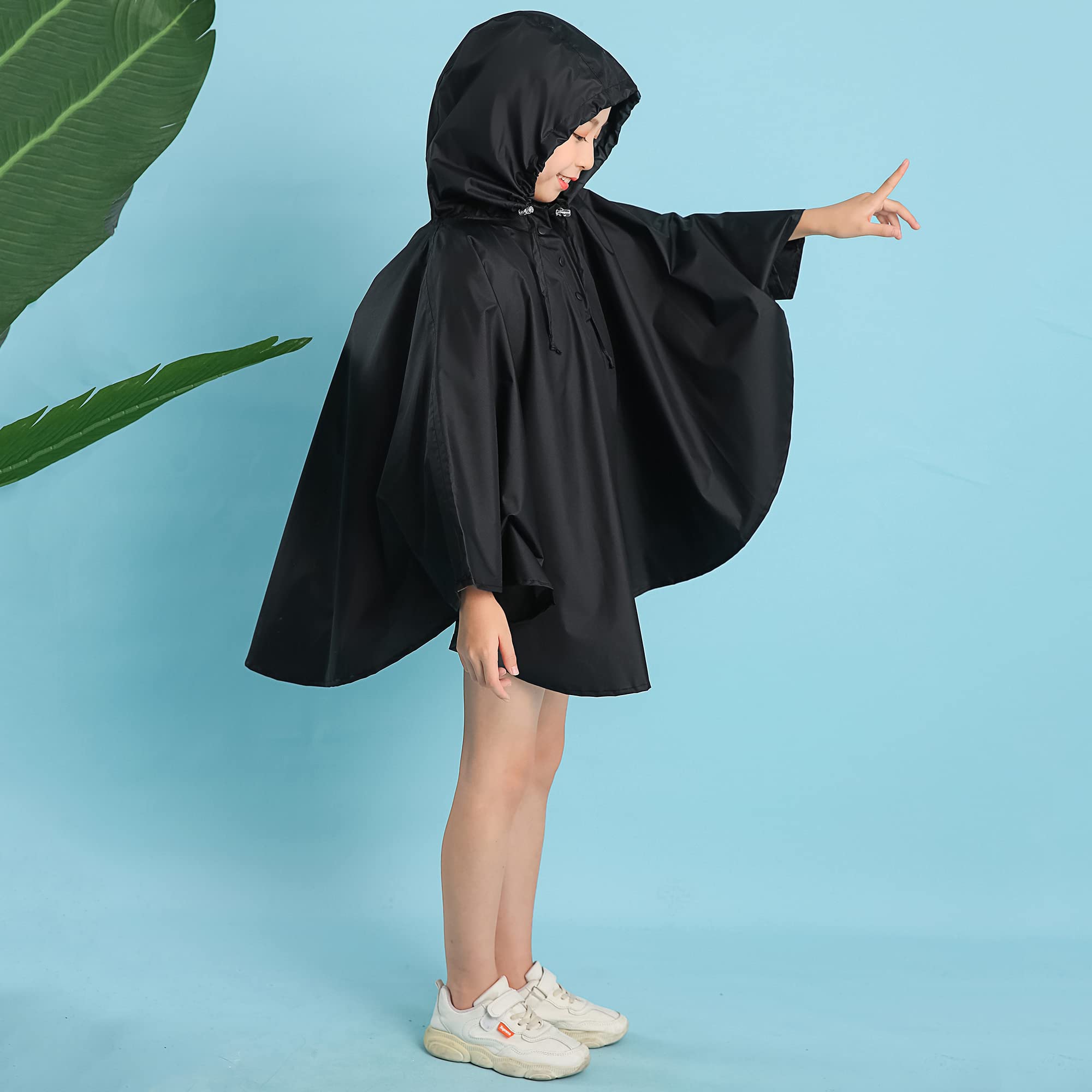 Bambini Impermeabile Giacca da Pioggia Poncho da Pioggia Bambina Incappucciato Riutilizzabile Cappotto di Pioggia Bello come Materiale e ha la Sua Sacca 1-12 anni