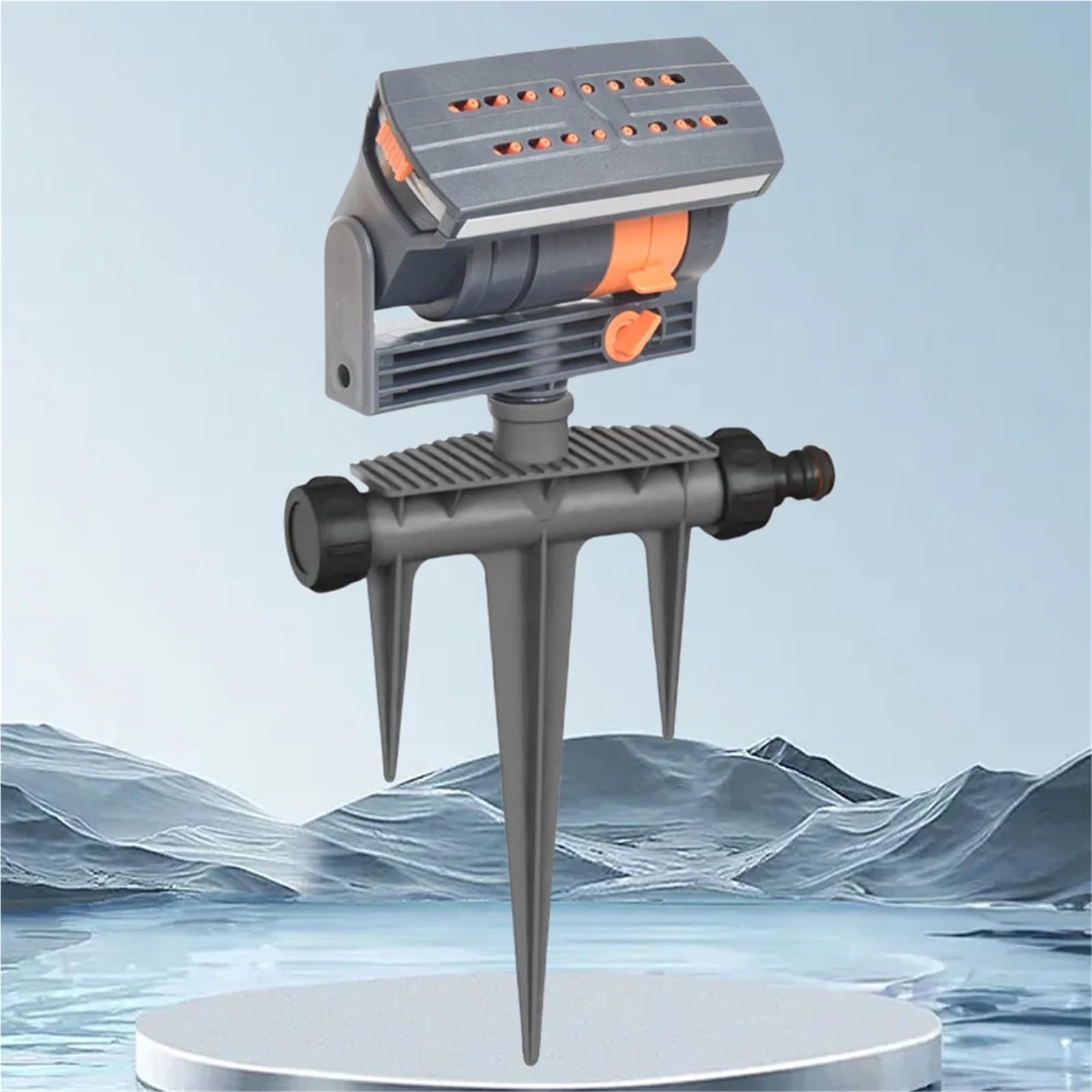 Rasensprenger Oszillierender Sprinkler | Automatische Garten 4 Modi Rasenschaukel 16 Düsen Bewässerungsgerät for Terrasse