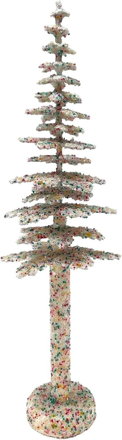 Pinnacle Peak Trading Ino Schaller Confetti Sugarbeads Extra Large German Christmas Tree 14 inch