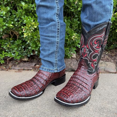 Image of Men's Alex Western Cowboy Boots Square Toe Pull On