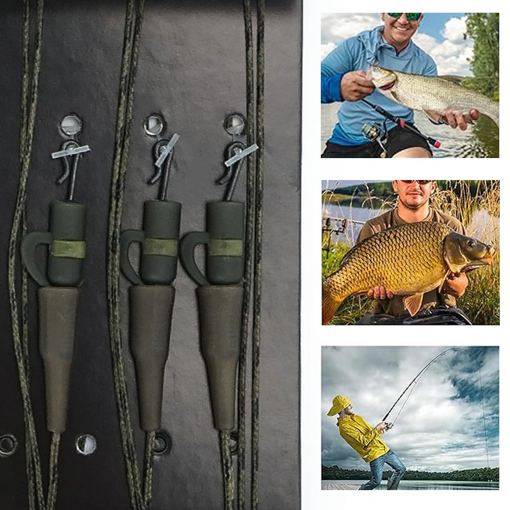 Lead Clip Carp Fishing Rig 3 Piezas Accesorios Leadcore Safety Helicóptero