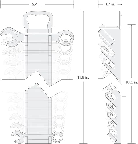 Vista 50 de TEKTON Juego de llaves combinadas rechonchas, 11 piezas (1/4-3/4 pulgadas) WCB90401