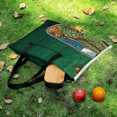 Tapis d'intérieur et couverture de plage pliable libellule