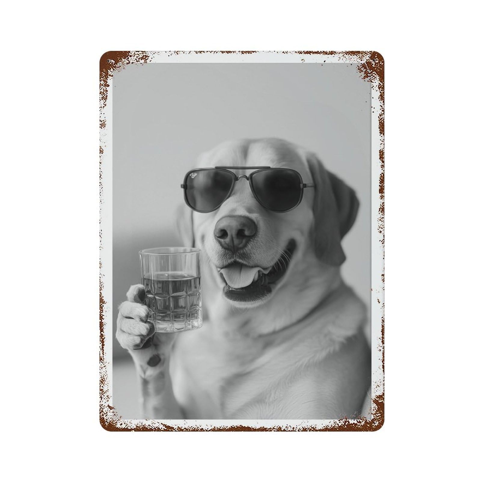 xiaoxiaoshen Labrador Whiskey Funny Dog Bar C Wall Decor Art Metal Tin Poster Modern Home Decor Art Home Bar Shop Decorations Vintage Sign 40x30cm