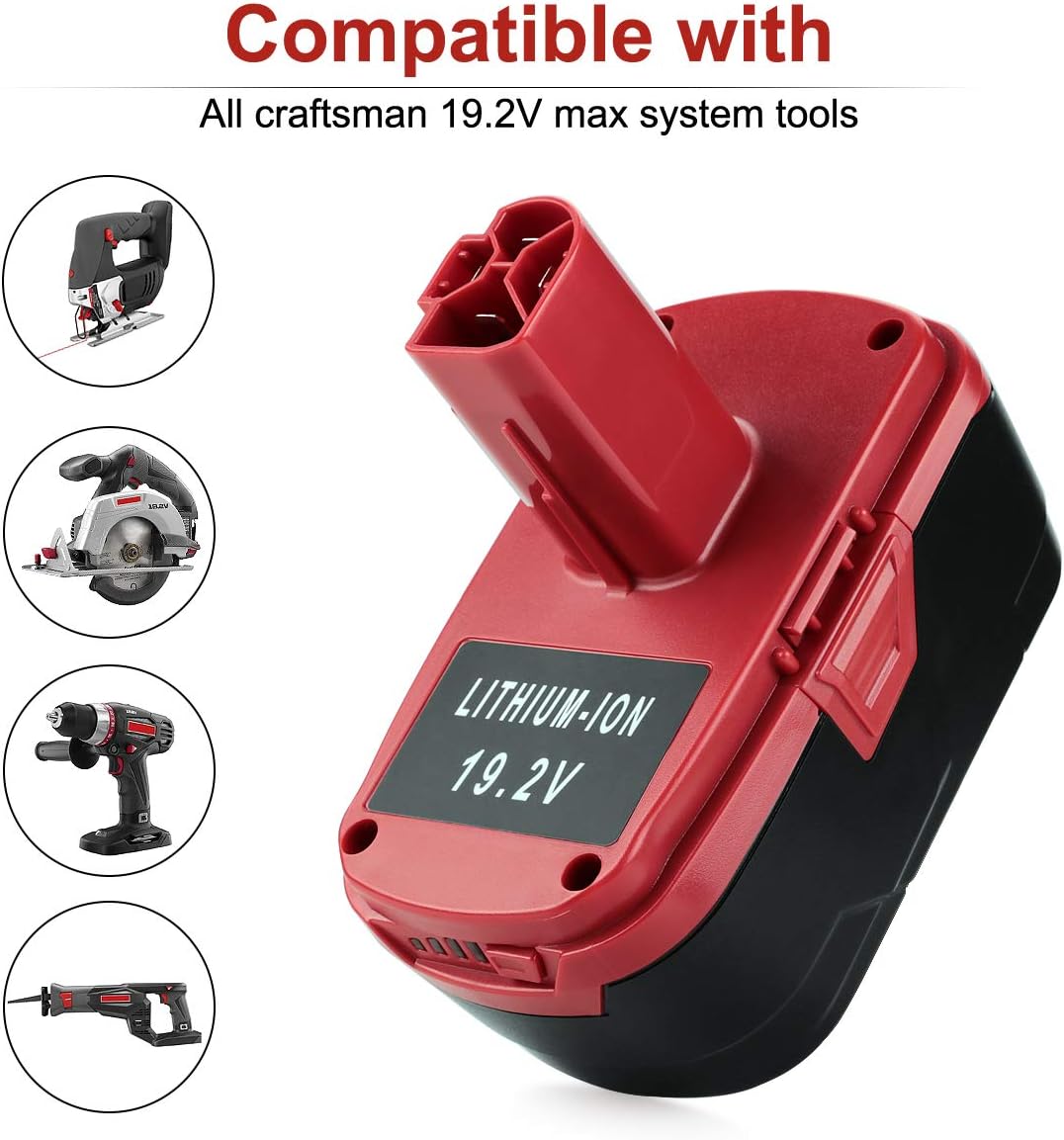 Uр Tо 60% оƒƒ ANTRobut 2 Pack 6000mAh Replacement for Craftsman 19.2 Volt Battery C3 XCP Lithium Battery for Craftsman 19.2V Battery C3 130279005 1323513 130211004 1323903 Onе-Dау Sаlе: Uр tо 50% оƒƒ ANTRobut 2 Pack 6000mAh Replacement for Craftsman 19.2 Volt Battery C3 XCP Lithium Battery for Craftsman 19.2V Battery C3 130279005 1323513 130211004 1323903