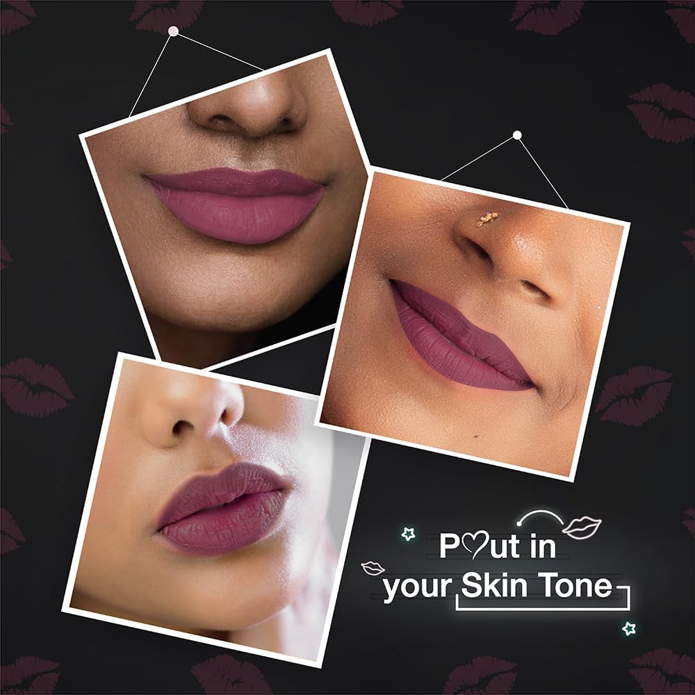 Dazller All Day Lipcolour | Ultra-intense matte | Light-weight | Liquid Lipstick for Women | Smudge-proof + Non-transfer | Up to 8hr stay | DLC026 Broad Berry - 6g