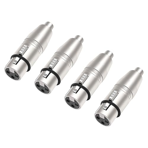 Miniatura 7 de Paquete de 2 adaptadores XLR macho a hembra, convertidor de cable de luz de escenario DMX, conector de audio XLR macho de 5 pines a macho de 3 pines
