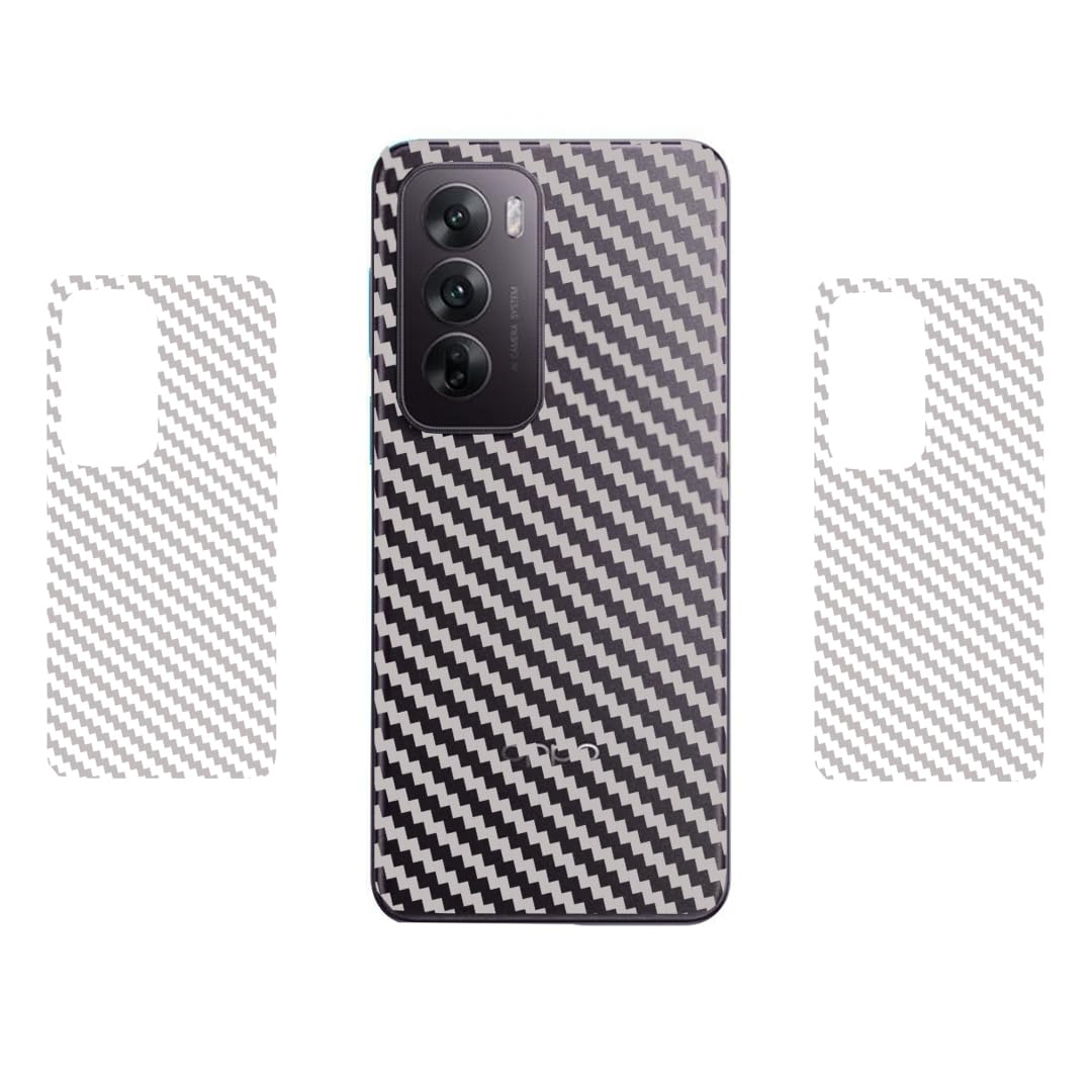 DVANK™ (Pack of 2 BACK LAMINATION SKIN COMPATIBLE FOR OPPO RENO 12 PRO 5G || 3D CARBON FIBER ULTRA-THIN PROTECTIVE FILM (TRANSPARENT) WITH EASY INSTALLATION KIT (B0D9GX7DH2) Amazon Price History, Amazon Price Tracker