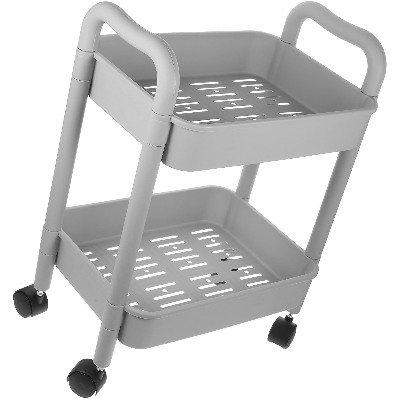 Chariot organisateur à roulettes double étage multi-couches portable