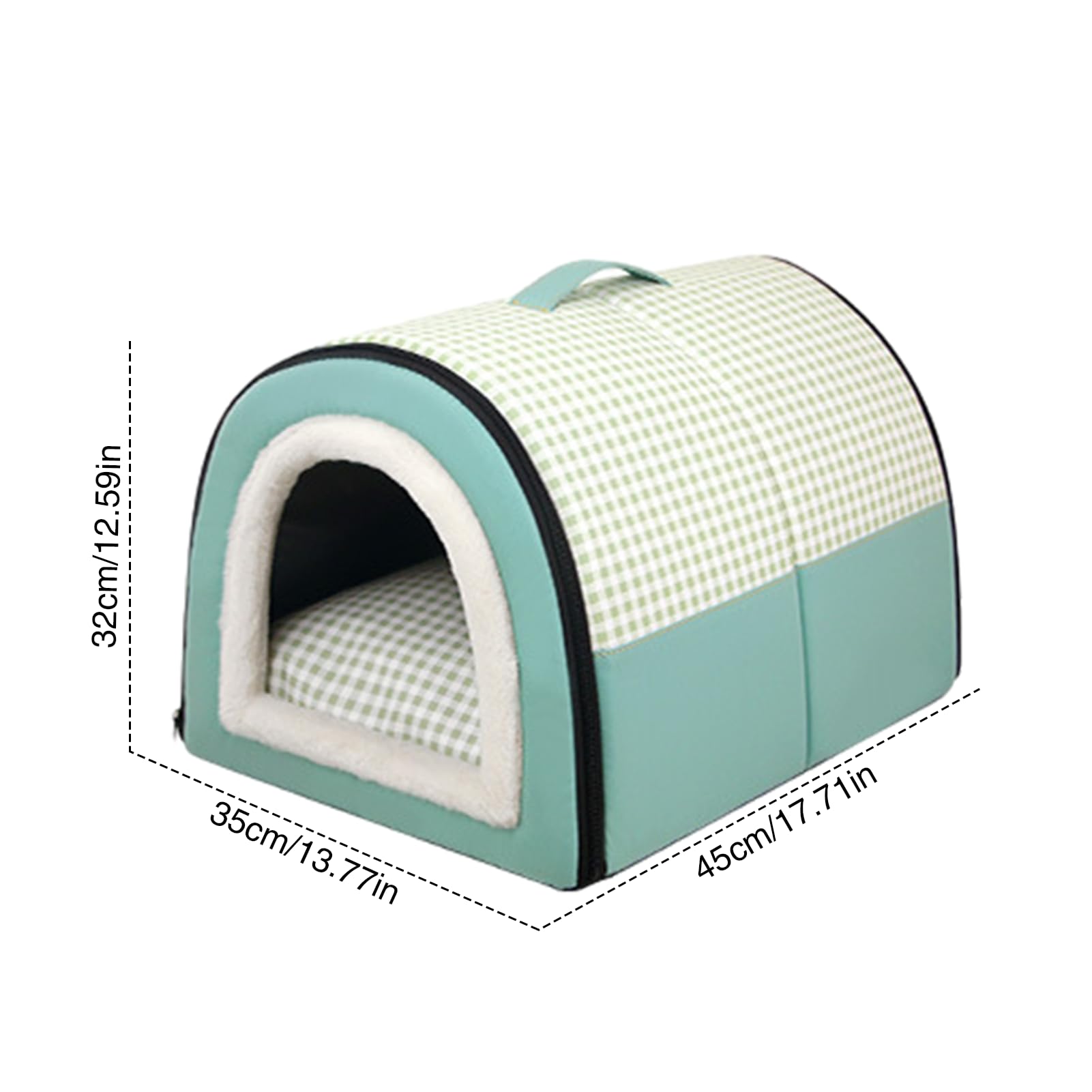 Cuccia per animali domestici, tenda chiusa per gatti, cuccia invernale per | cani e gatti, semi-chiusa, autoportante, con rimovibile e lavabile, a prova di graffio, per cani e gatti di piccola