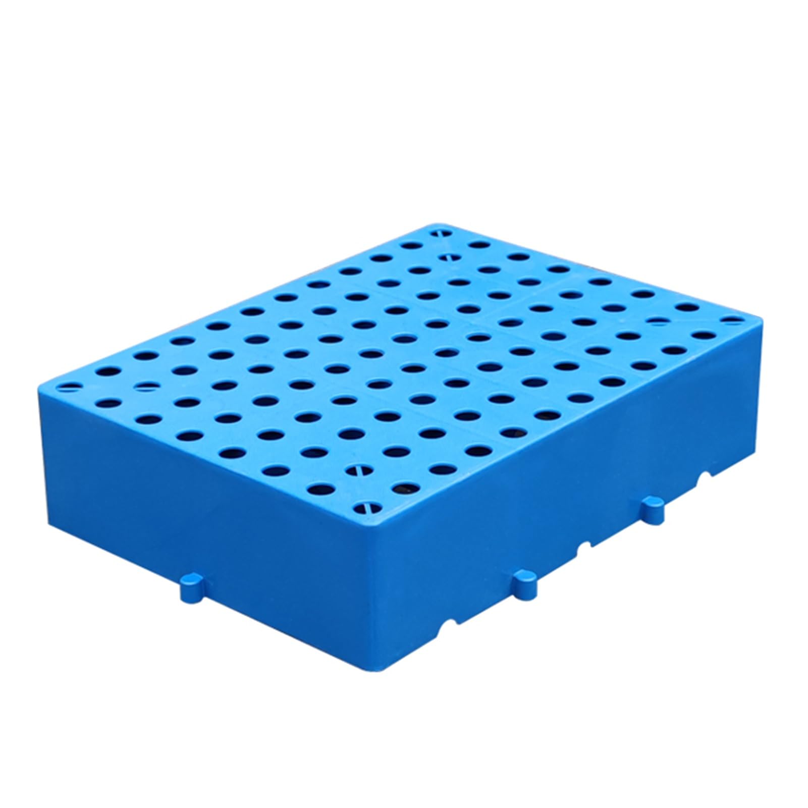 Pallet in plastica antiscivolo, confezione da 5 cuscinetti a griglia blu, 50 x 30 x 10 cm, resistenti per uso interno/esterno, perfetti per animali domestici e carichi pesanti, soluzioni di magazzino