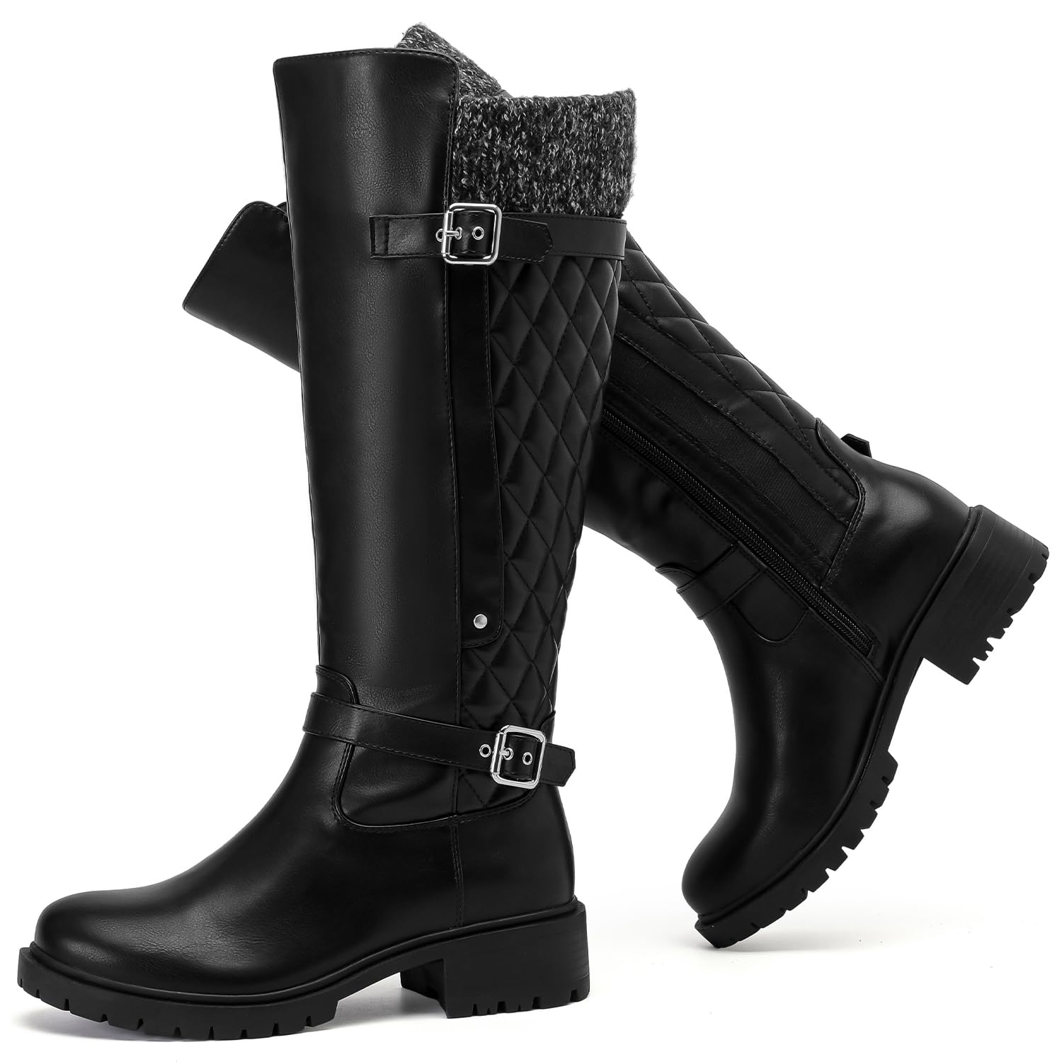 Luoika Womens Extra Wide Calf Knee High Boots