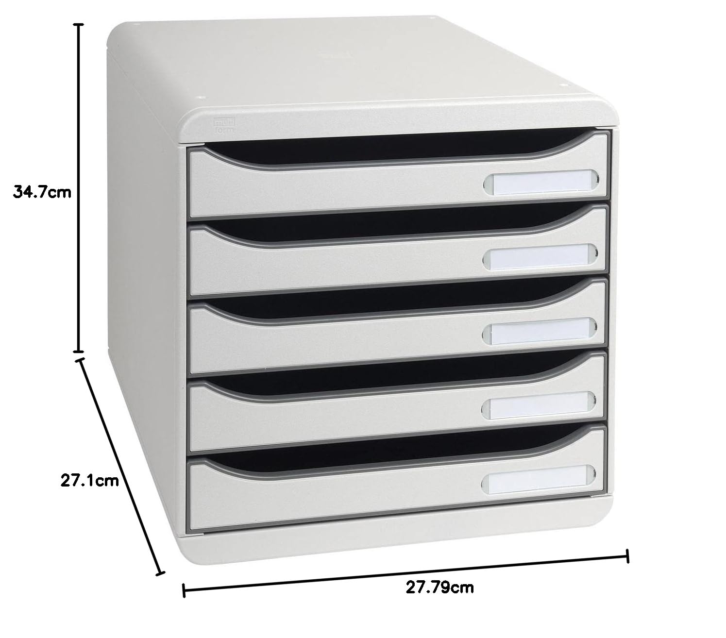 EXACOMPTA Module de classement Big Box Plus 5 tiroirs gris lumière