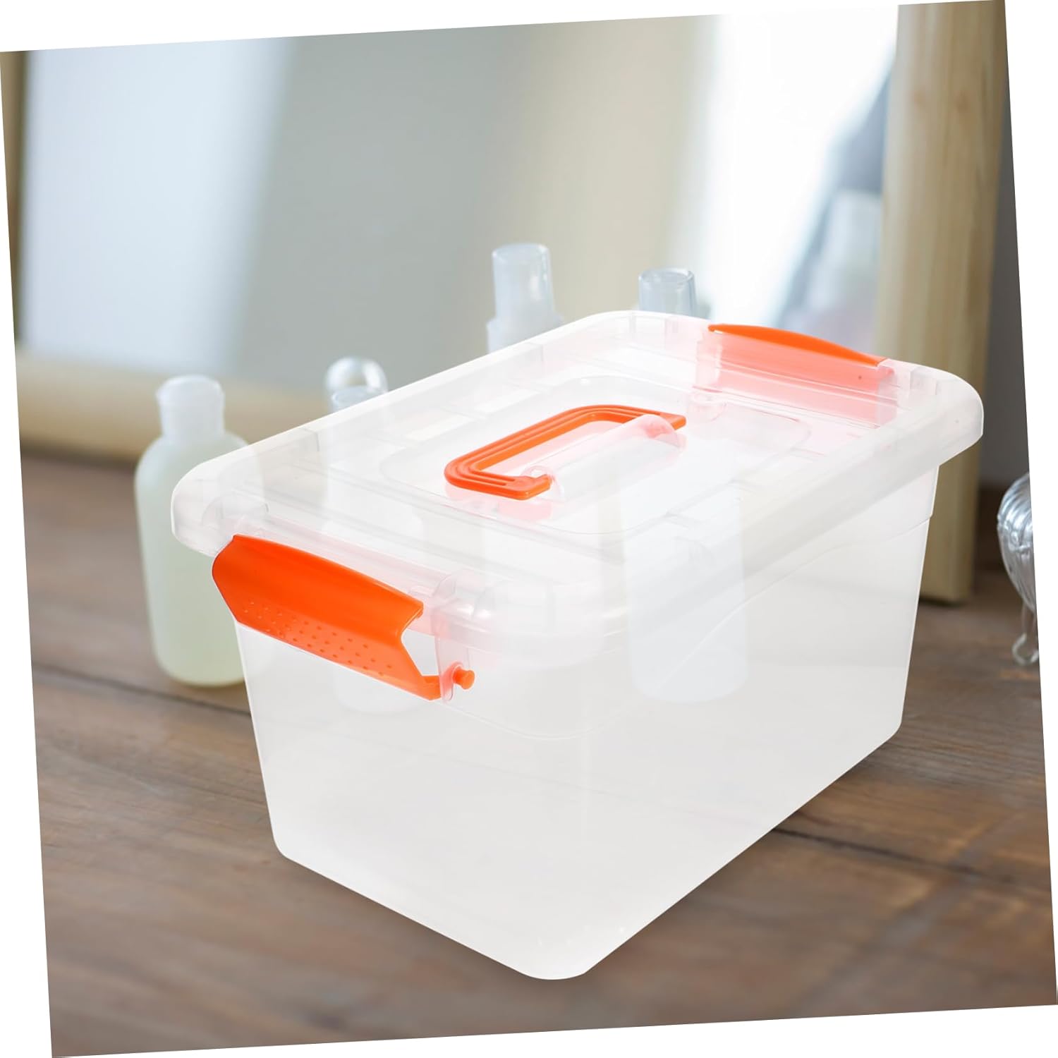 6pcs Storage Boxes Set Shoe Boxes Lids Storage Containers for Kitchen Bins Handles Organizing Bins for Home