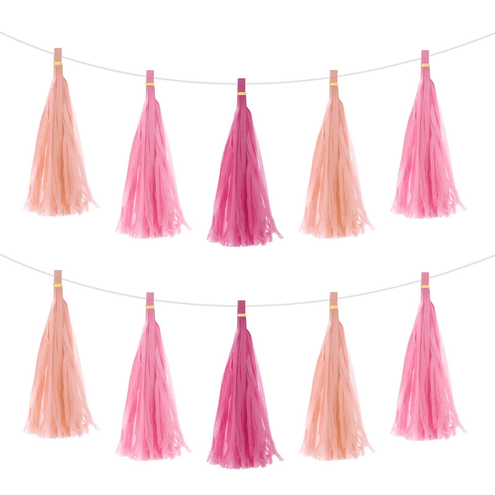 Pompons roses faits main en papier de soie : décoration de fête duveteuse - France