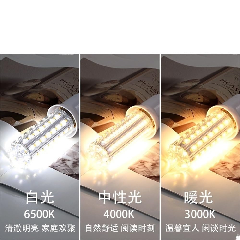 10er-Pack LED-Lampen, AC220V, helle Maiskolbenlampe, E27-Schraubgewinde, Haushaltsbeleuchtung, Pendelleuchte, DREI Farben