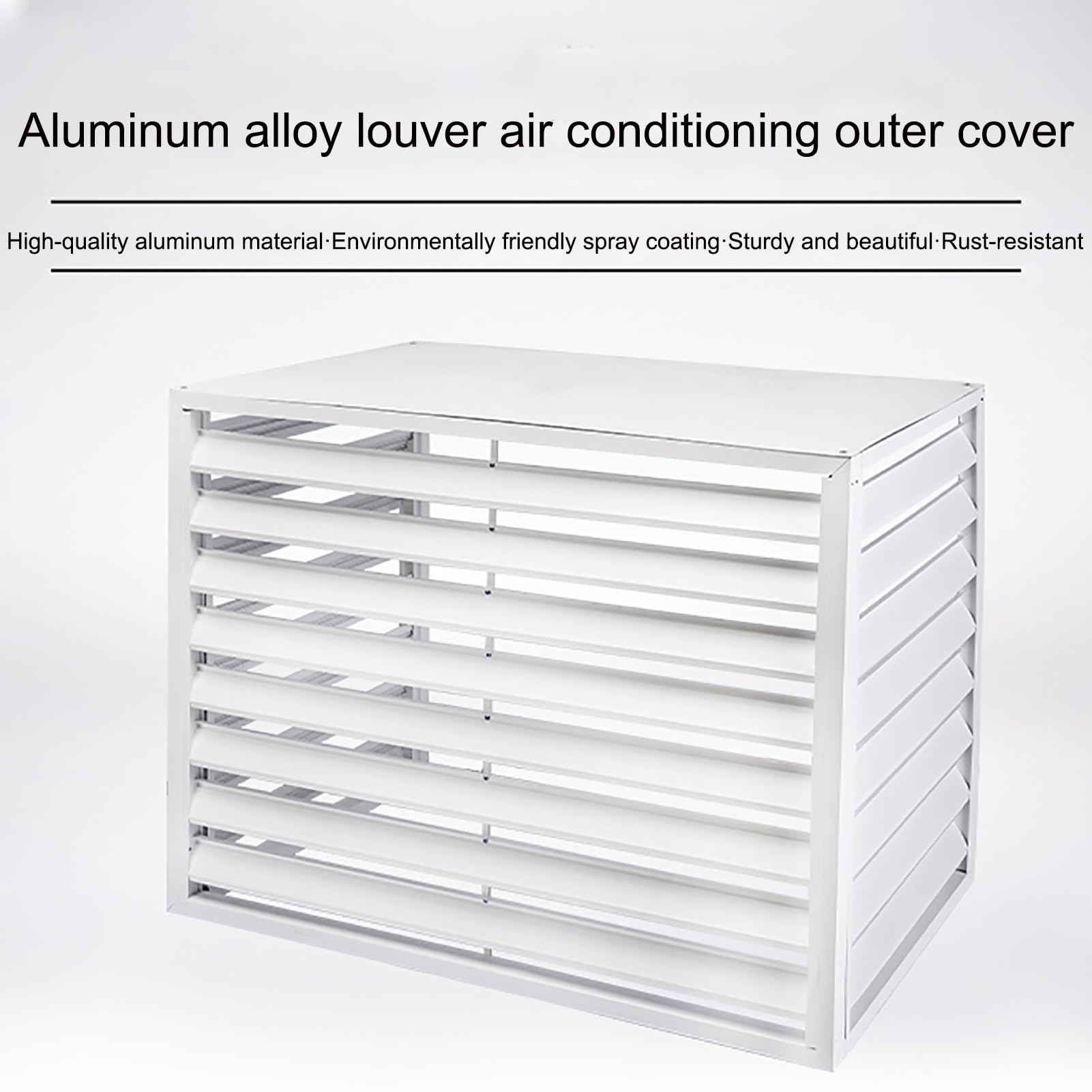 Copri Condizionatore Da Esterno Alluminio, Condizionatore esterno multifunzionale in alluminio, per unità esterne, Copertura per condizionatore e pompa di calore(White,100*50*70cm/39.5*20*28in)