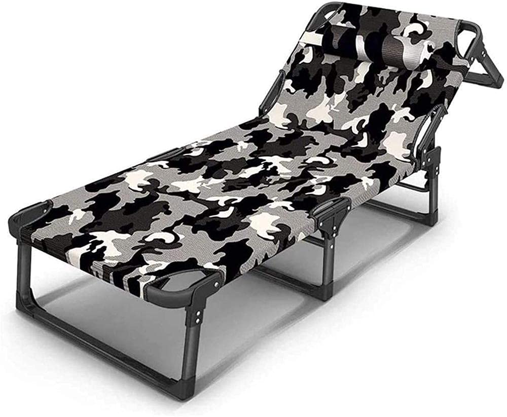 Chaise longue de jardin portable idéale pour pique-nique et pêche