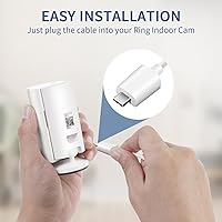 Vista 5 de Cable de carga para Ring Indoor Cam (2ª generación), 5M/16.5FT Adaptador de carga USB-A a Micro USB para cámara interior Ring,