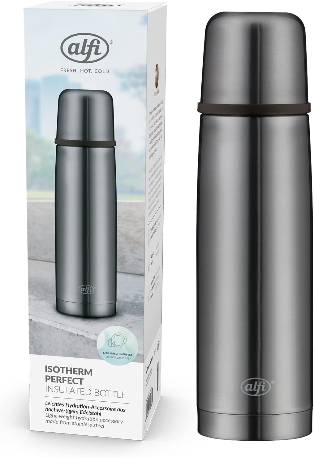 Alfi Thermos Flask, Stainless Steel, Cool Grey, 0,5 Liter Amazon.co
