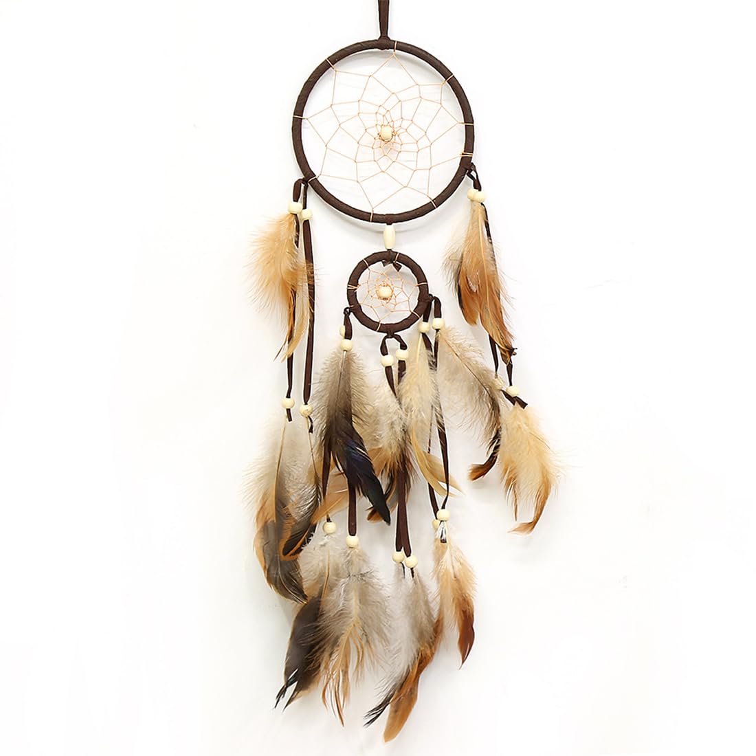 Handmade Attrape-Rêves, Vintage Capteur de Rêves en Plumes, Attrape-Rêves de Style Bohème, pour Décoration Murale Suspendue, Ornements, Décoration Artisanale, Cadeau pour la Fête des Mères