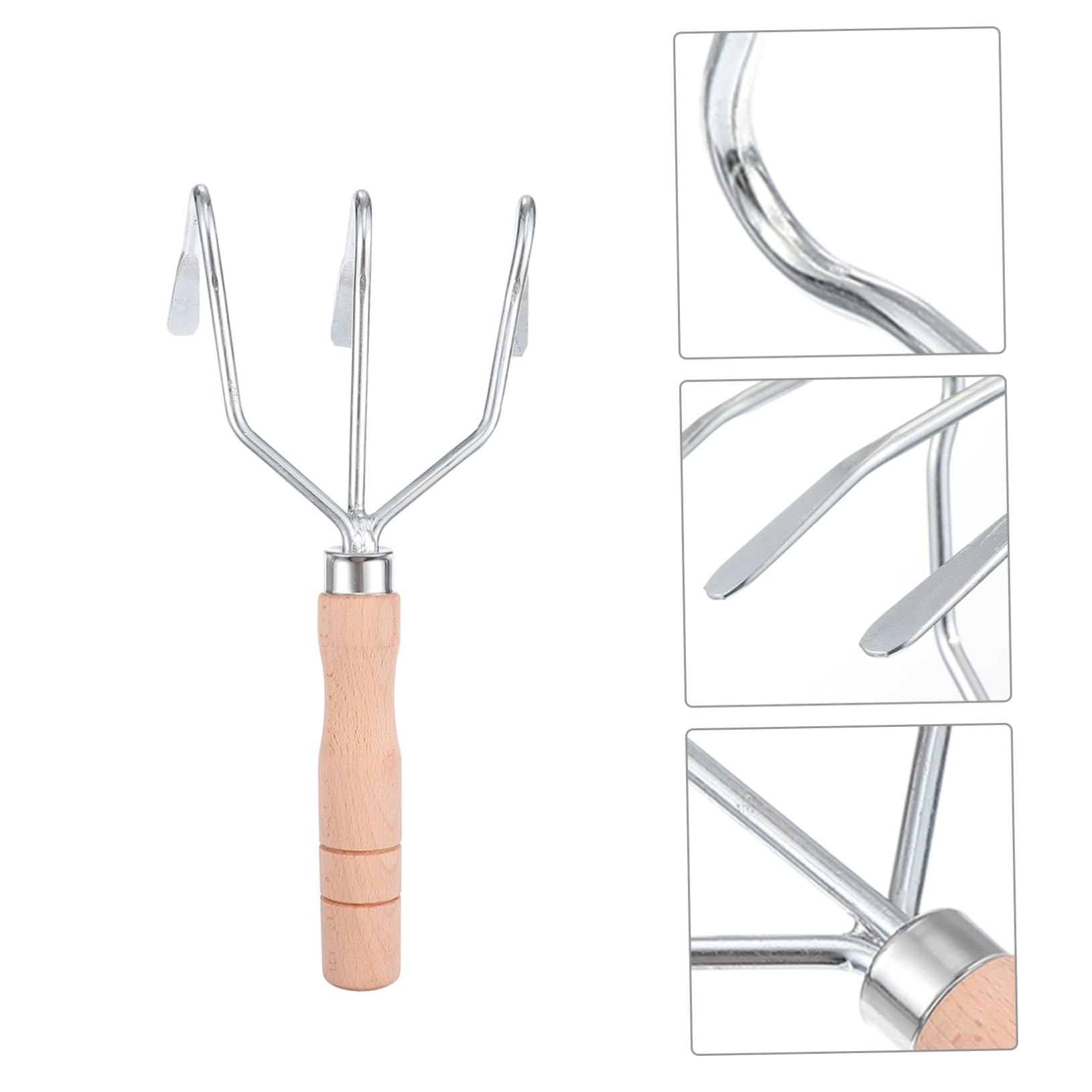 Sosoport 3 Pezzi Rastrello da Giardino a Mano Robusto Coltivatore Rastrello a Mano per Terreni Mini Rastrello da Giardino Strumento da Giardino Coltivatore Forniture da Giardino