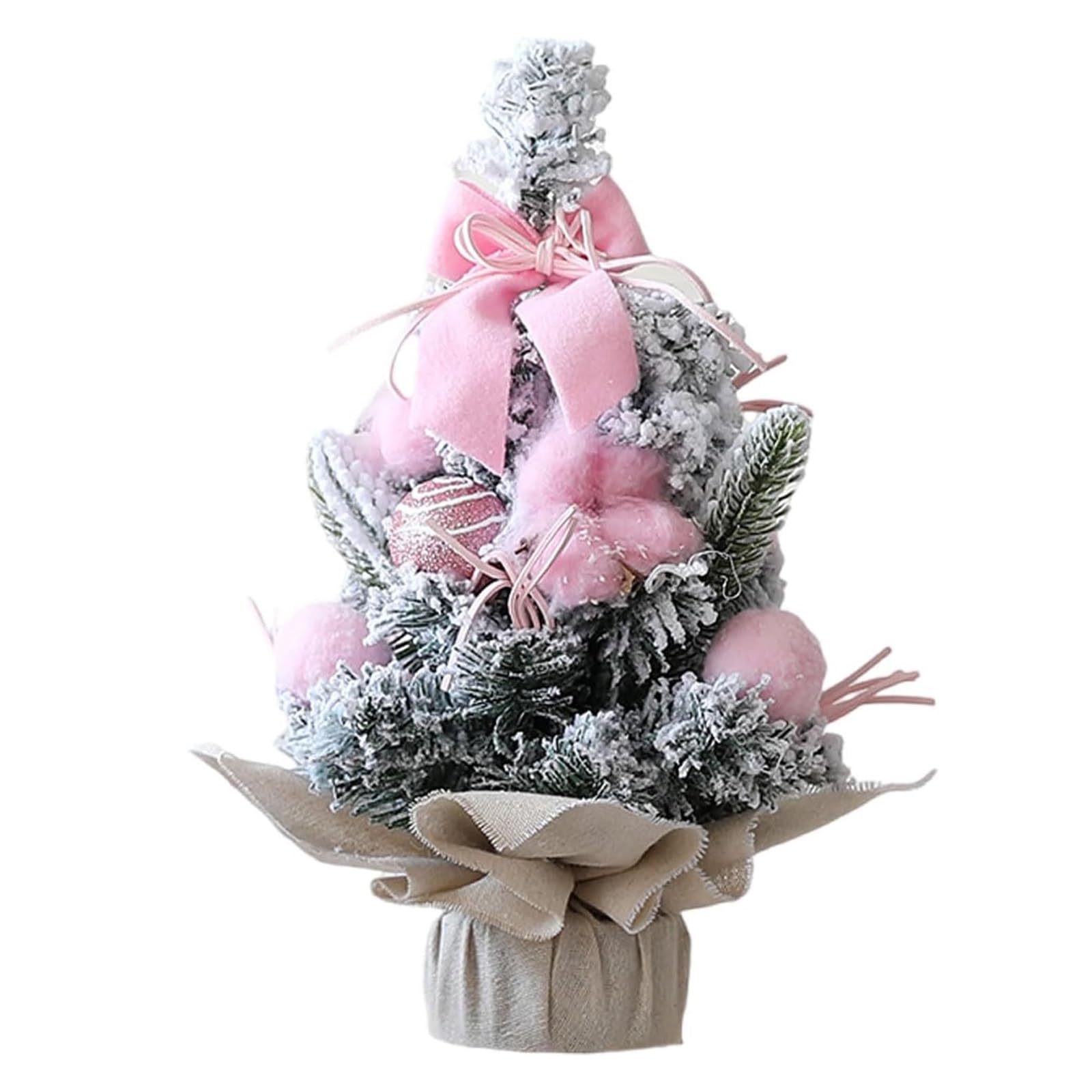 Mini Sapin de Noël Artificiel Table (30 cm/40 cm) for décoration fête DIY Petits espaces(Roze,30cm)