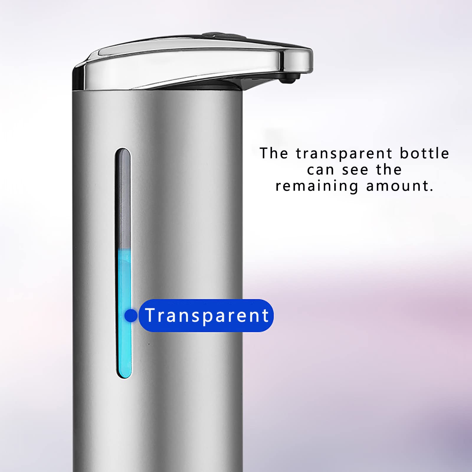 Dispenser Sapone Automatico, Dispenser Sapone Bagno 280ml Ricaricabile, Dispenser Sapone Cucina Non Touch, Dispenser Detersivo Lavatrice con Sensore IPX4 Impermeabile