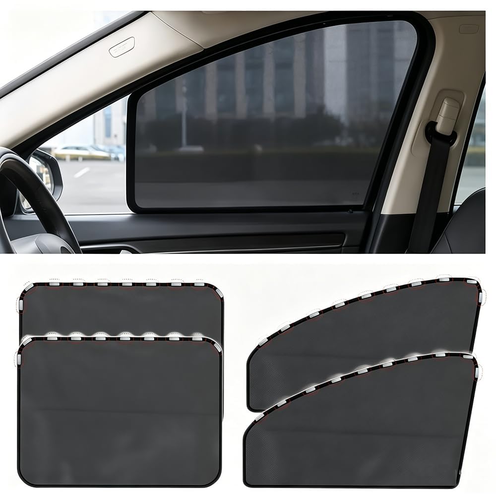 PIGUDAN 4 Pcs Car Magnetic Sun Shade for Benz GLE FL 2023-
