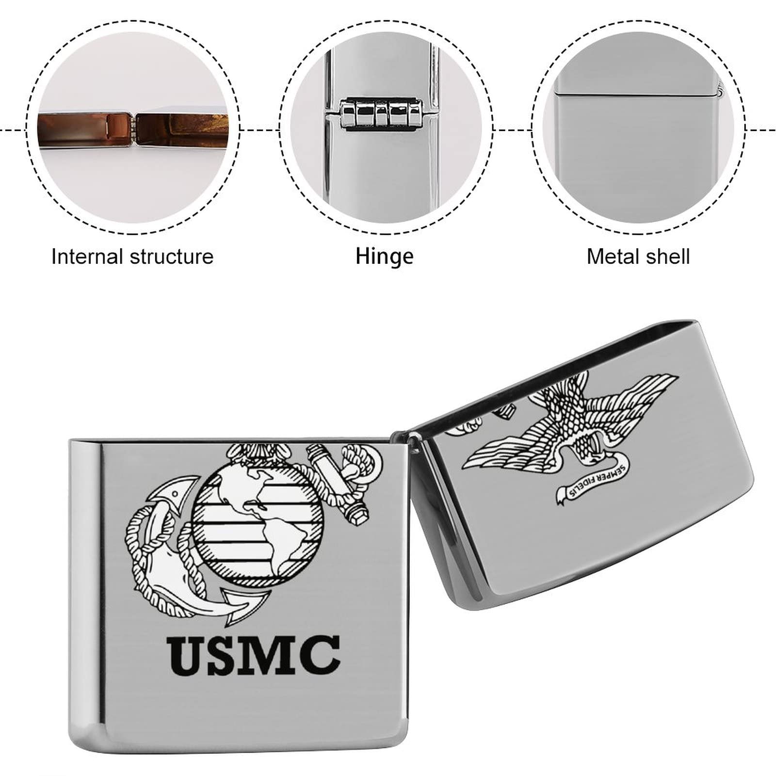Amazon.co.jp: ジッポライター兼用ケース USMC アメリカ海兵隊 ZIPPO