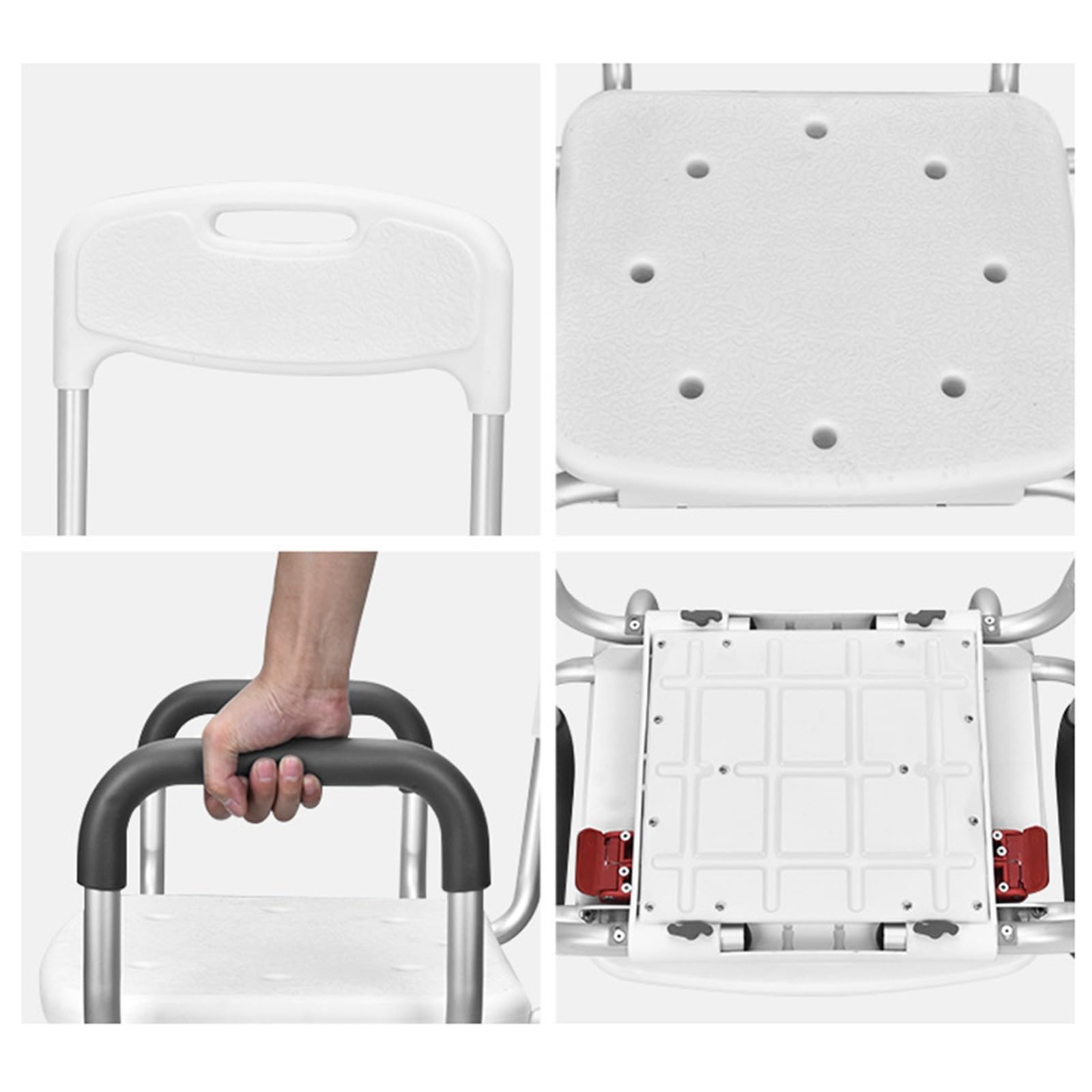 Silla para Bañera Y Ducha Giratoria,Asiento De Bañera para Personas Mayores Y Adultos,Silla De Baño con Respaldo Y Brazos Asiento Giratorio Bañera Montaje Sin Herramientas,Silla De Ducha