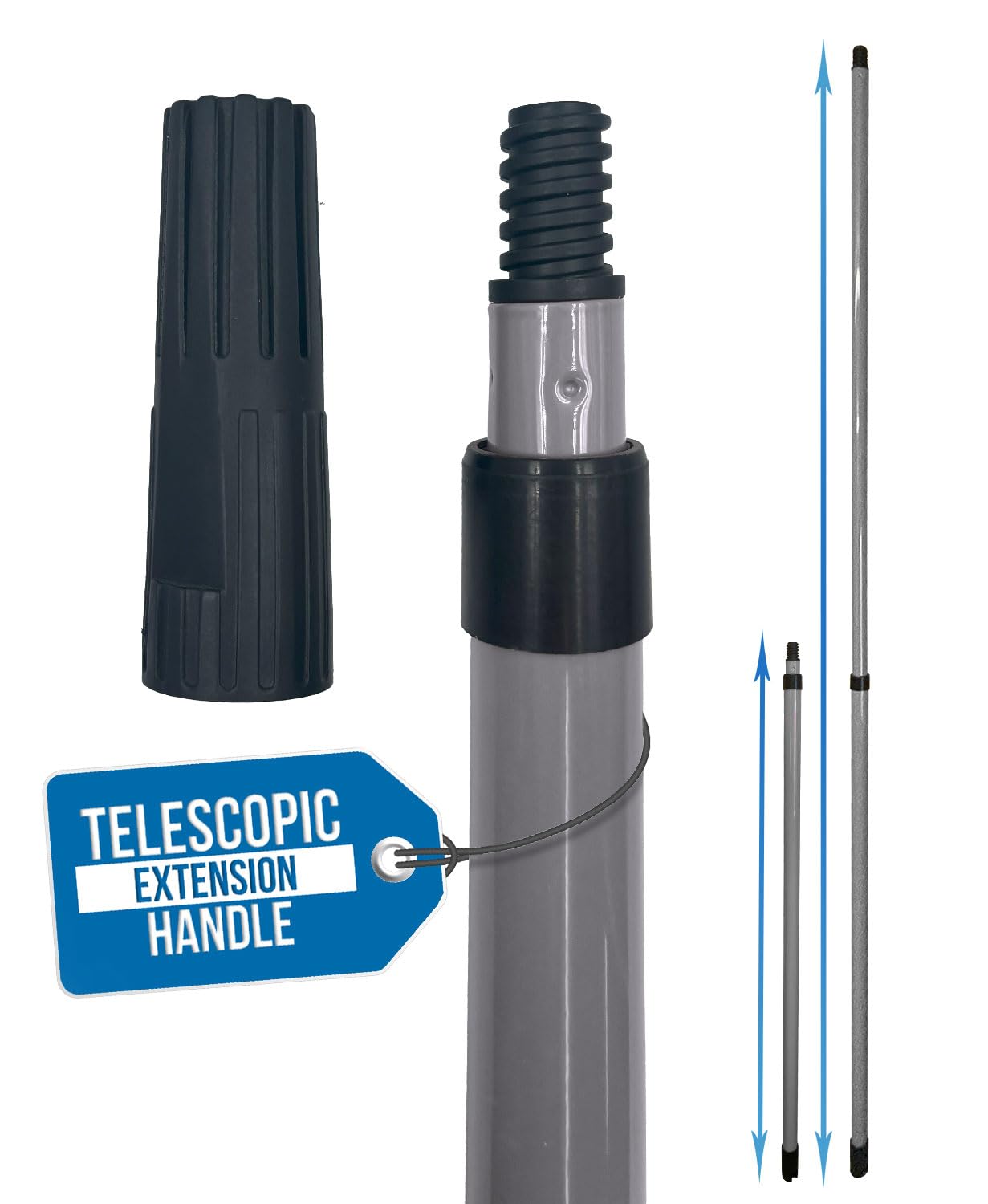 The Dustpan & Brush Store Paint Roller Extension Pole With Telescopic Handle Telescopic Pole For Home DecoratingExtendable Pole Fits Roller And Pads from B&Q