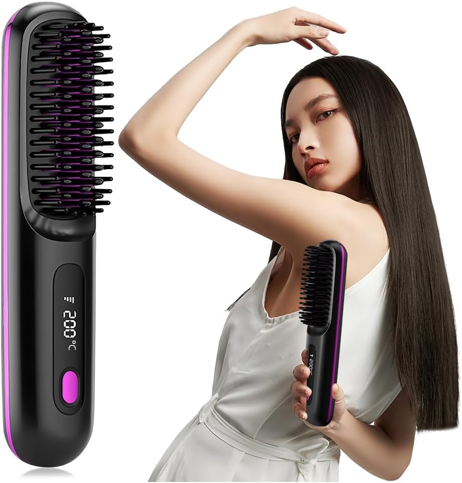 Amazon | ヒートブラシ 忙しい朝もとかすだけでまとまる ストレート