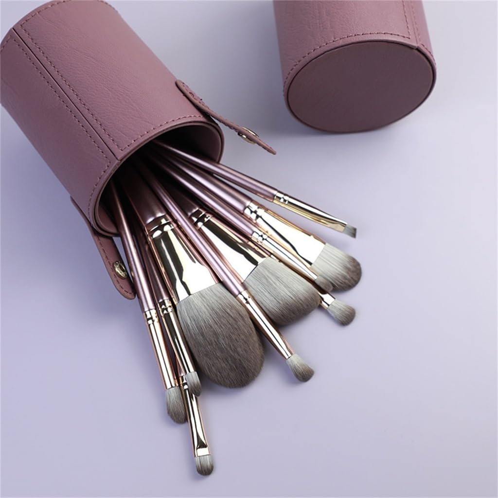 Set di 10 Pennelli per Il Trucco: Pennelli per Fondotinta con Setole Morbide, Pennelli per Ombretto Super Morbidi, Set Completo.