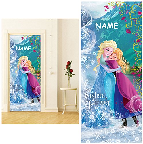 Fototapete - Disney die Eiskönigin/FROZEN - incl. Name - 211 cm x 91 cm -...