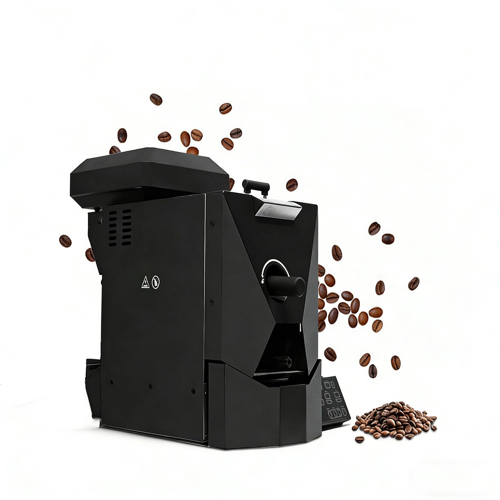 ZHJOPP Electric Coffee Roaster with 3 Roast Modes, Smoke Filter, Chaff Collector, Direct Fire, Stainless Hopper for Home Use