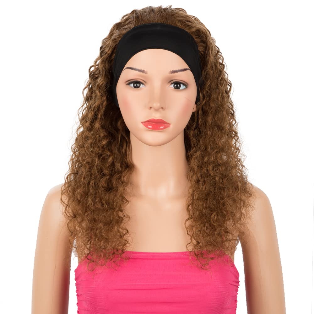Rebecca Fashion 30 Brown Headband Wig Human Hair Deep