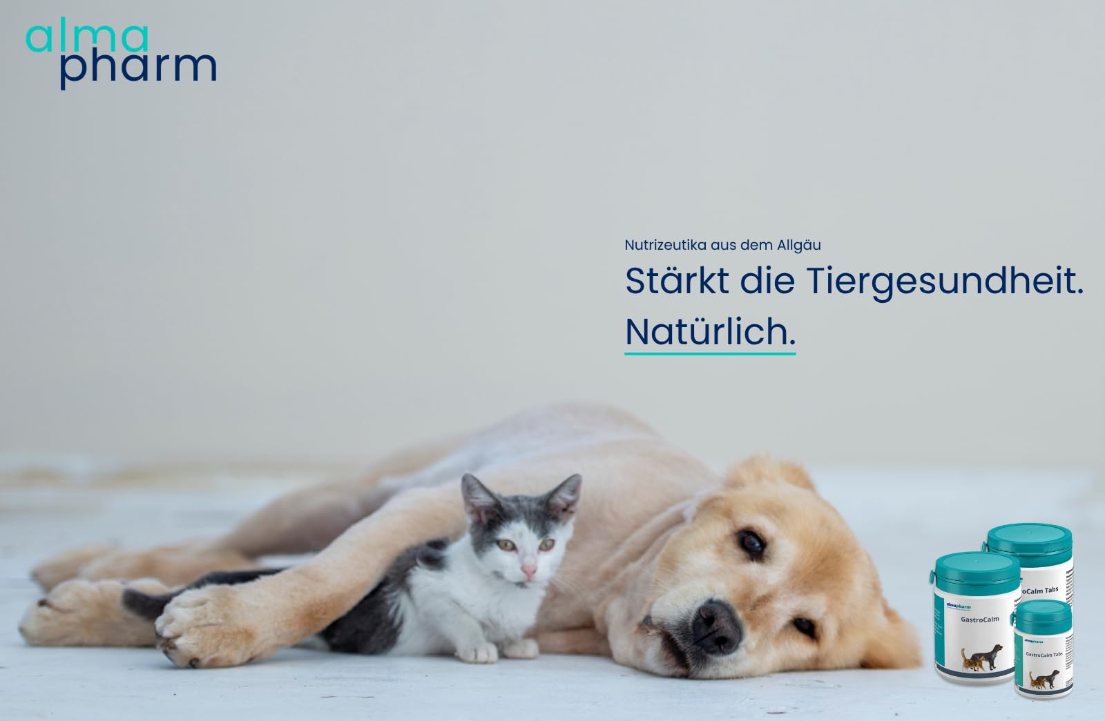 GastroCalm Tabs | Für Hunde & Katzen | 120 Tabs | Mit L-Tryptophan | almapharm | Ergänzungsfuttermittel | Vitalstoffe für eine belastbare Magenschleimhaut