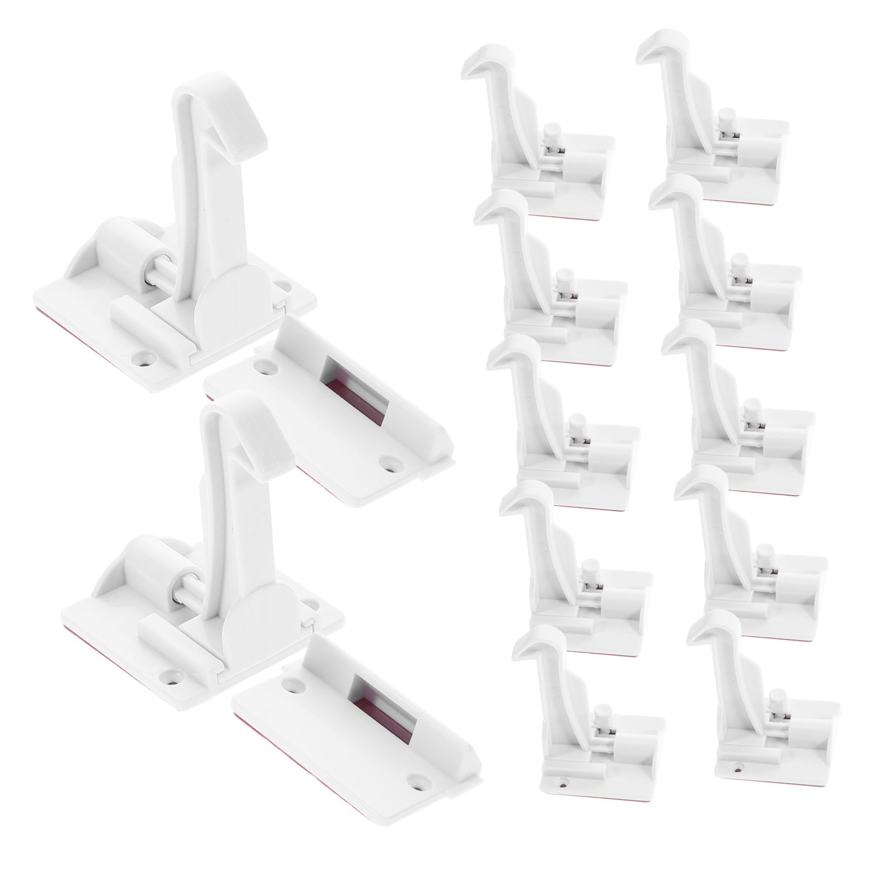 LIFKOME 12 pièces Sécurité Garçon Fille Invisibles pour Tiroirs et Armoires Loquets Sans Perçage Faciles à Installer Protection Garçon Fille Antichoc pour Meubles