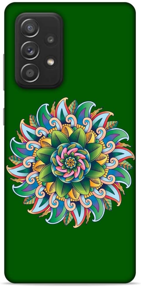 CLEOK 3D Printed Mobile Back Case for Samsung Galaxy A52s 5G Polycarbonate Hard Plastic (Colorful Mandala Wallpaper Print) (D717)
