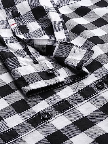 Image of The Indian Garage Co Men Slim Fit Checkered Full Sleeves Cutaway Collar Casual Shirt