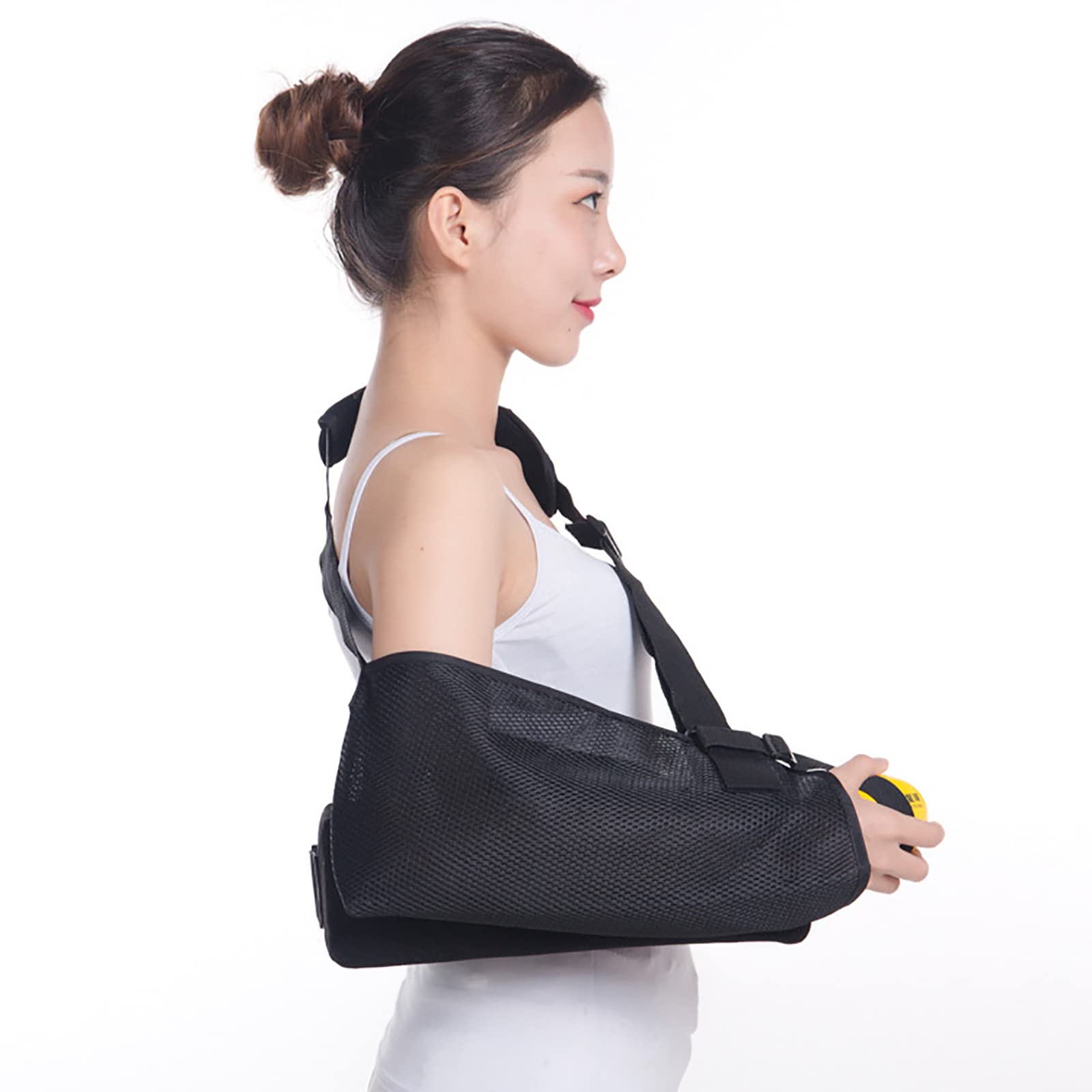 Cabestrillo de Brazo, inmovilizador de Hombro de muñeca Ajustable para Brazo, Codo y Hombro fracturados Rotos, Cabestrillo de Manguito rotador Transpirable para Brazo Izquierdo o Derecho, l