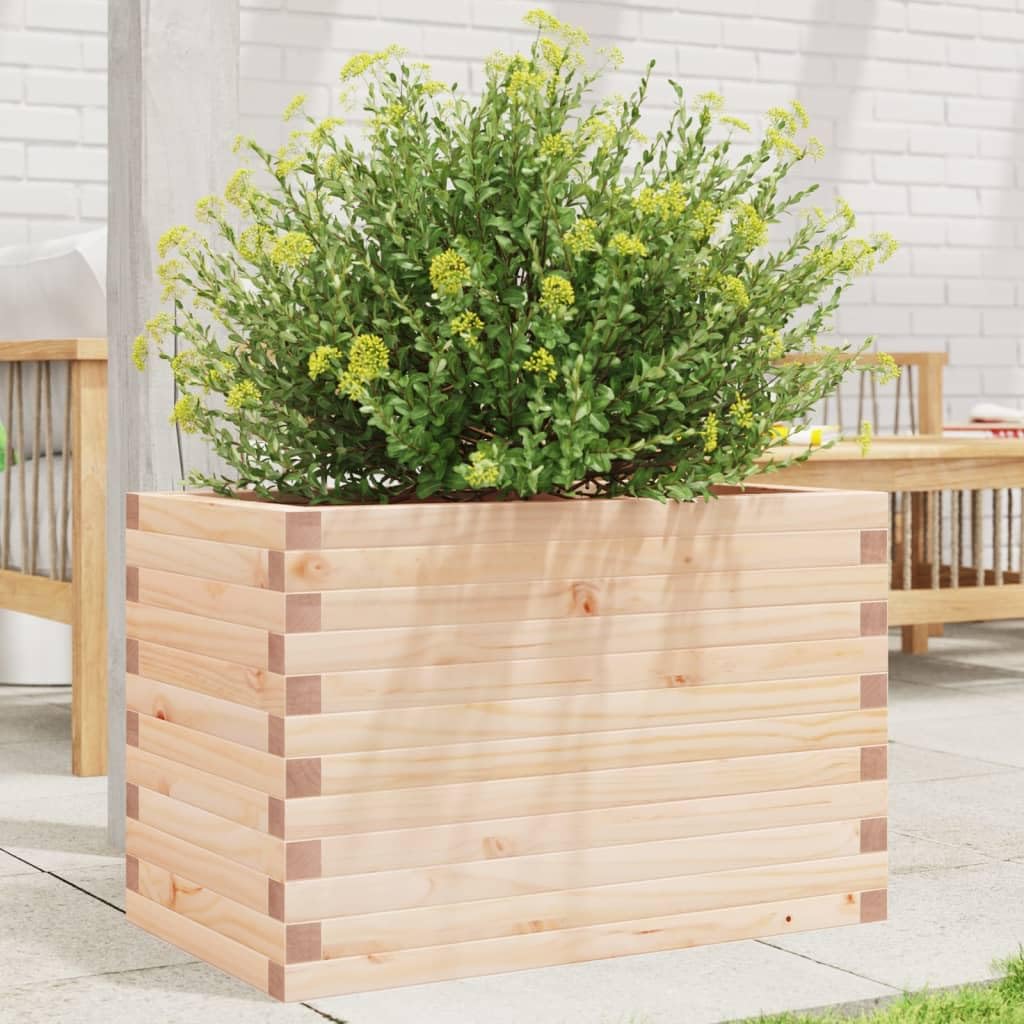 Pflanzkübel 70x40x45,5 cm Massivholz Kiefer - Stabiles Hochbeet für Garten Terrasse und Balkon - Vielseitiger Pflanzkasten aus Holz für Blumen Kräuter und Gemüse
