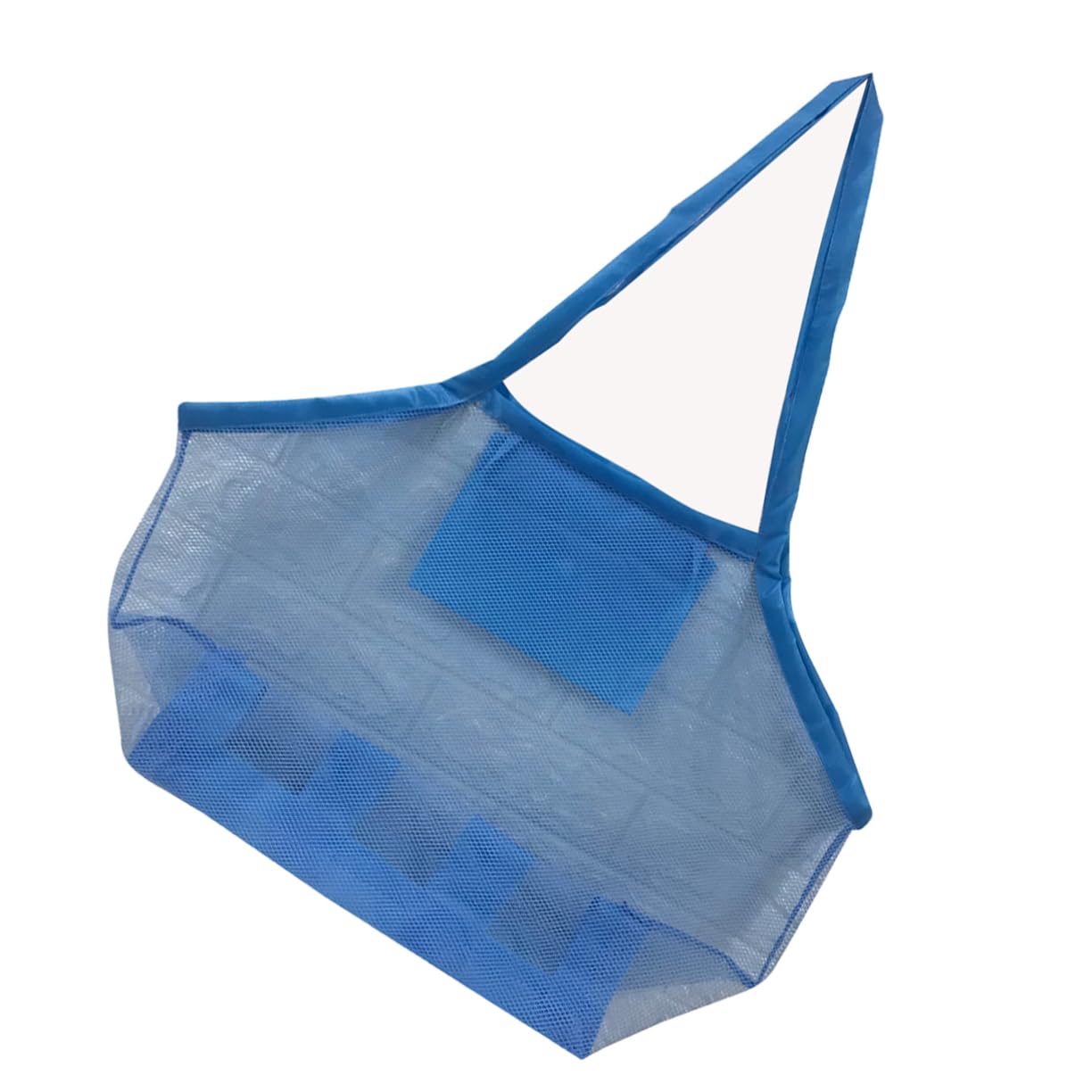 SOIMISS 3piezas Bolsa De Playa De Malla Para Niño Niña Tote Portátil Para Juguetes Para Actividades Al Aire Azul Oscuro y Aleatorio