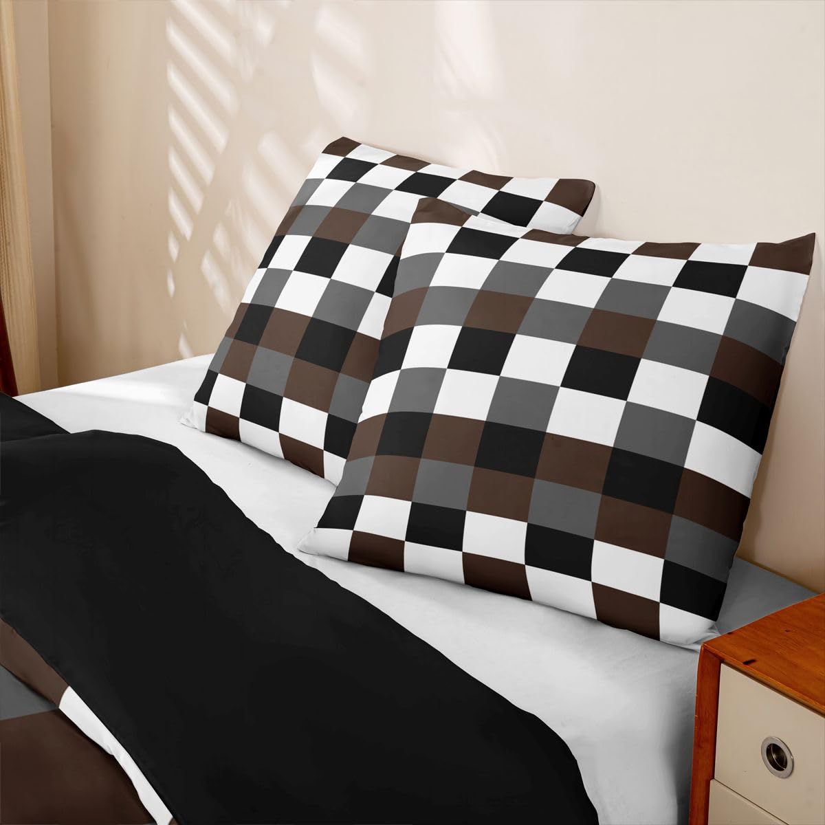 Homewish Geometrisch Schick Bettwäsche 135x200 Set 4teilig