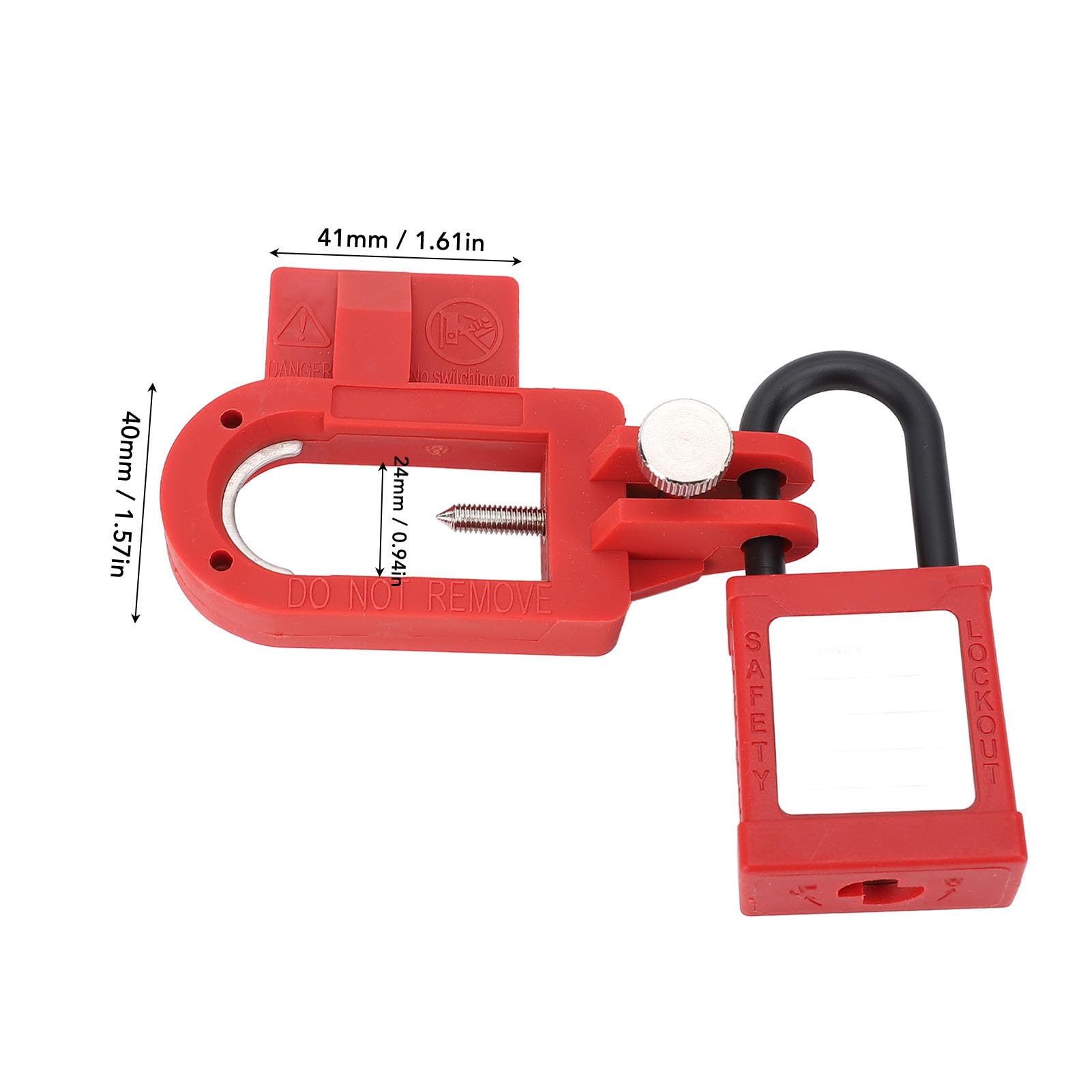 Large Circuit Breaker Lockout Kit, Advanced U Type Breaker Lockout Device with Auto Popping Shackle Circuit Breaker Lock Set for Industrial Electrical Safety with 2 Keys